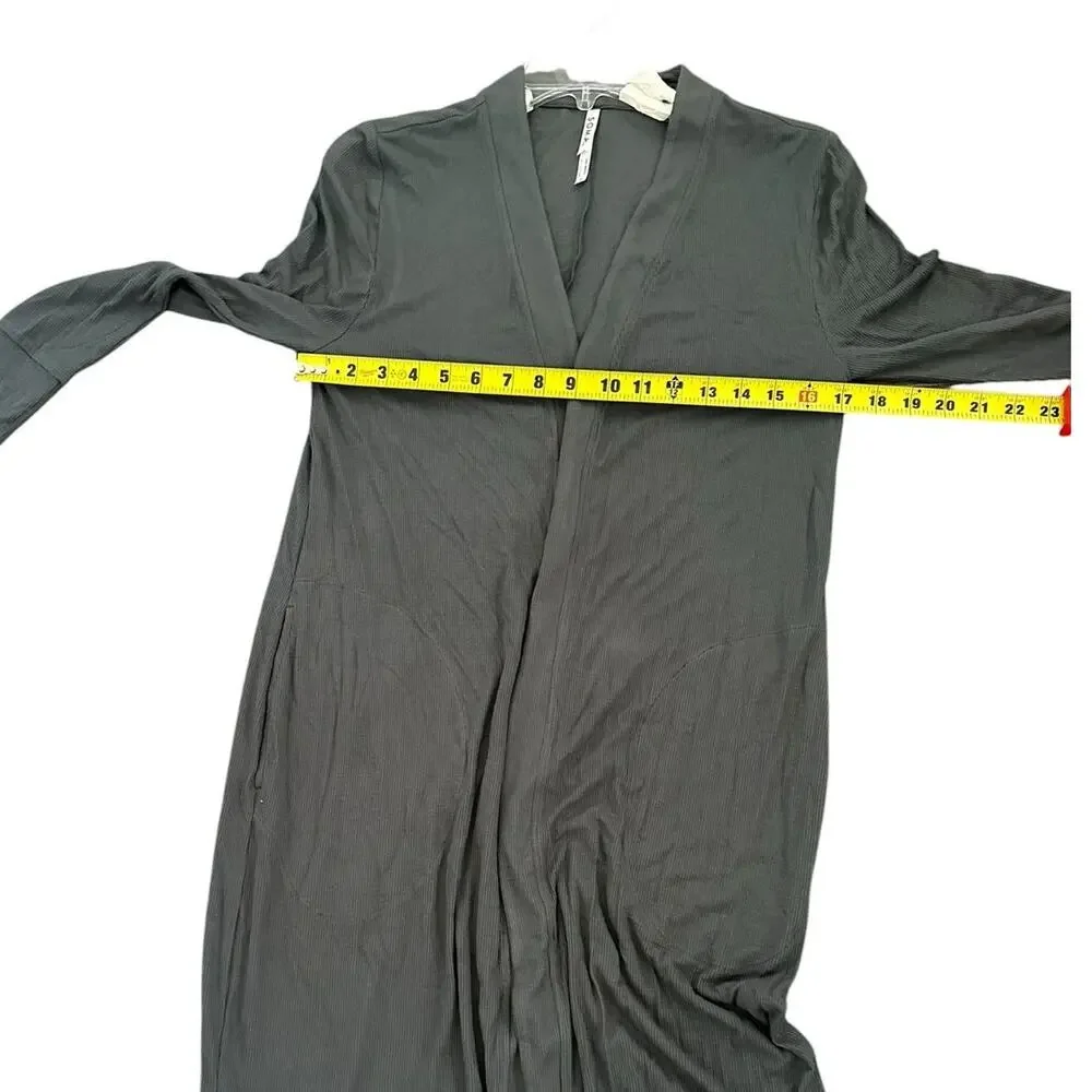 Soma Cool Nights + Days Long Ribbed Cardigan Heather gray size small - Picture 5 of 9
